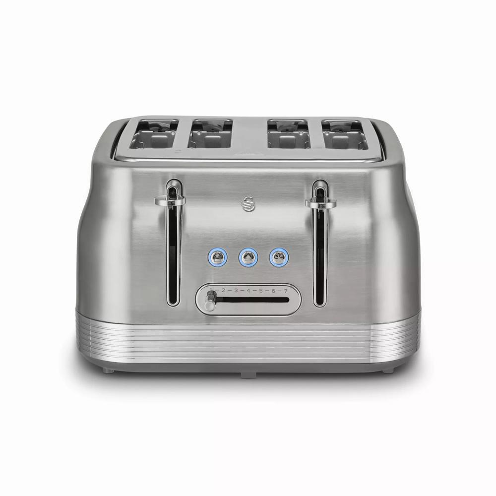 Swan Retro 4-Slice Toaster Stainless Steel